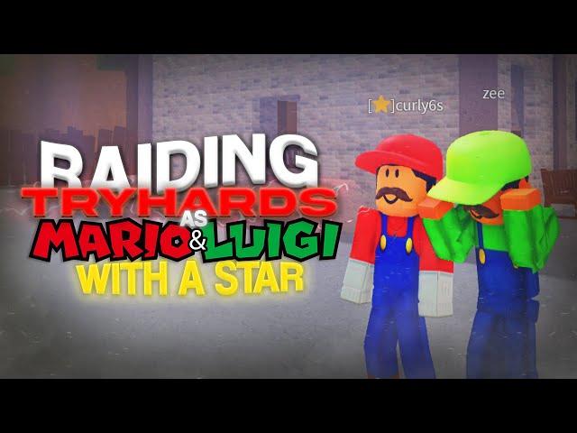 ⭐ Raiding Tryhards As Mario & Luigi With Star In Da Hood! (Ft.  @okzee)⭐