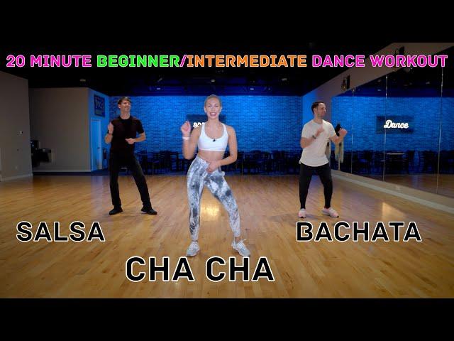 20 Minute Beginner / Intermediate Dance Workout - Salsa, Bachata, Cha Cha, Rumba | Follow Along