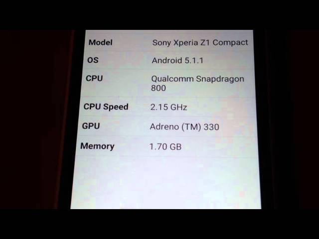 Sony Xperia 1z Geekbench