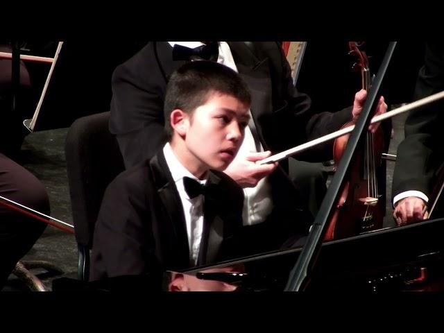 Ryan Huang (12) play Liszt Concerto no.1 with Cathedral Bluffs Symphony Orchestra