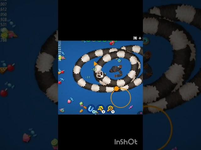 Worms zone.io slither giant snake  best gameplay #shorts #snakegame #wormszoneio