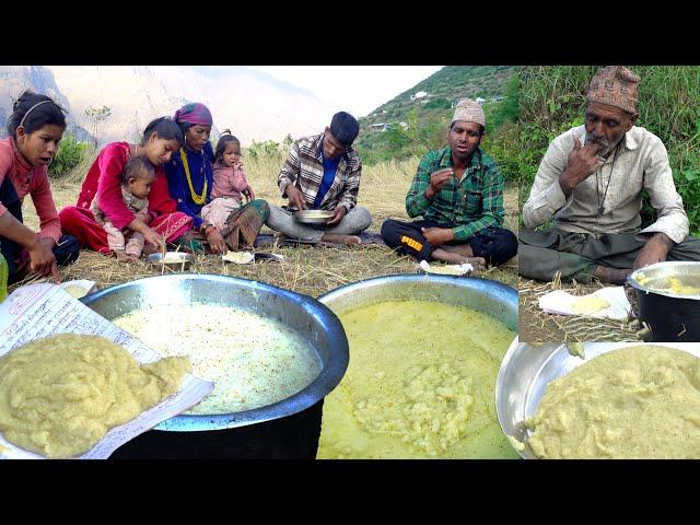 dharme family working and  eating in the farm field || rural Nepal @ruralnepall