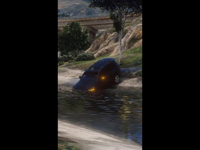 LC 200 MODIFIED CROSSING THE RIVER| DRIVING UNDERWATER| OFFROADING| GTA 5 MODS|SUBSCRIBE PLZ|#Shorts