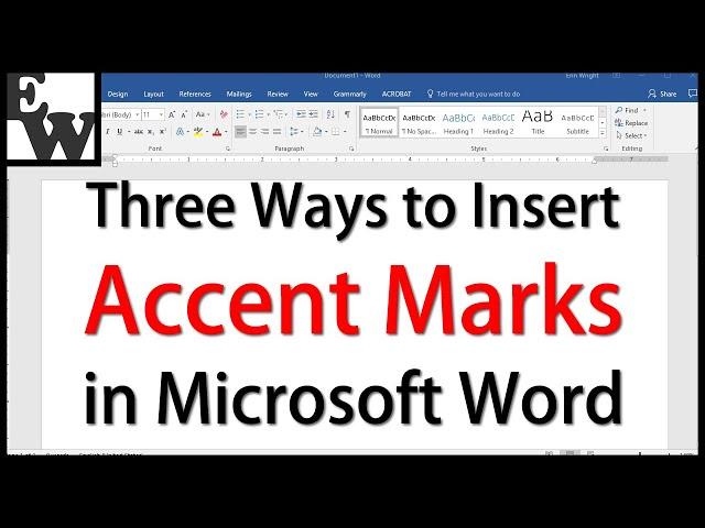 Three Ways to Insert Accent Marks in Microsoft Word