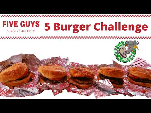 The Five Guys 5 Burger Challenge New Record