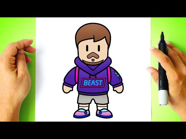 How to DRAW MR BEAST from STUMBLE GUYS