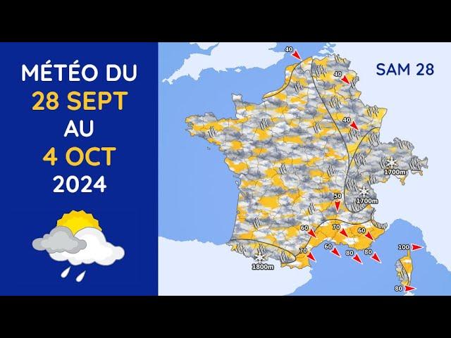 Météo du Samedi 28 Septembre au Vendredi 4 Octobre 2024