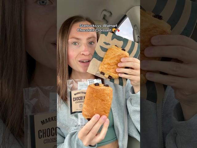does Walmart make a better chocolate croissant than Starbucks?  #starbucks #fastfood #foodreview