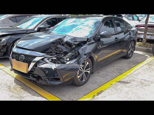 Masterfully Restoring a Classic Nissan Teana After Frontal Collision#Accident car repair #mechanic