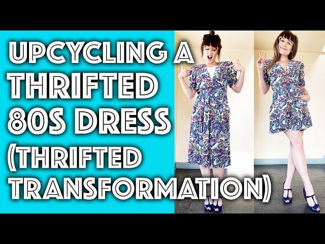 Upcycling a Thrifted 80s Dress (Thrifted Transformation) | Sew Anastasia