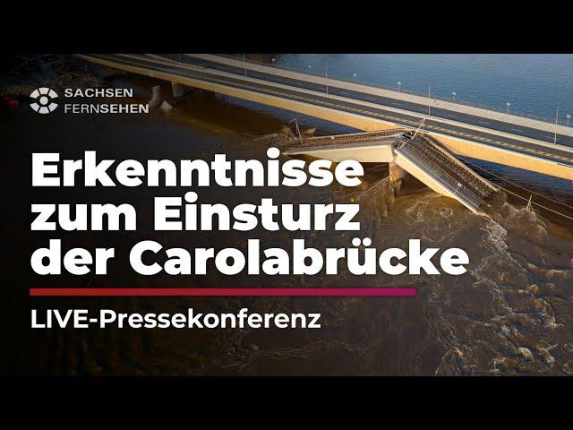 NEUE ERKENNTNISSE zum Einsturz der Carolabrücke! Die Pressekonferenz I Sachsen Fernsehen