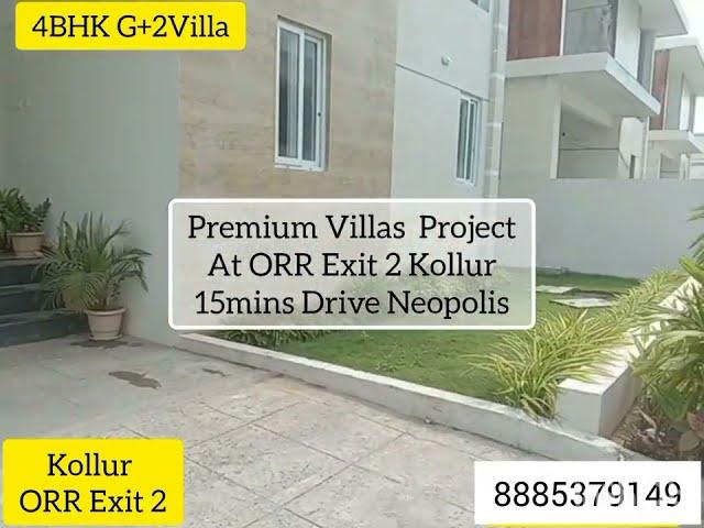 Luxury Villa For Sale Hyderabad Landlord Villas  3BHK  267 square yards, Kollur, Hyderabd 8885379149