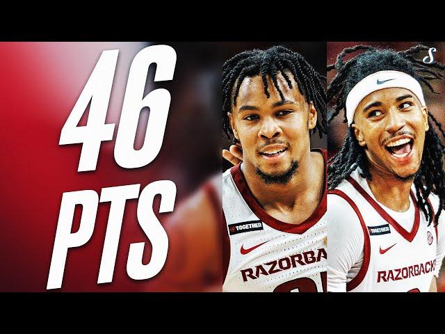 Boogie Fland (22 PTS & 5 AST) & DJ Wagner (24 PTS) SHOW OUT In Arkansas Debut!