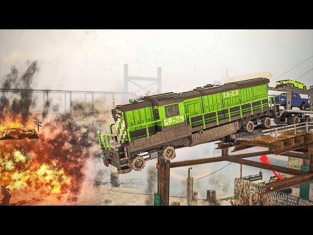 Train DLC vs Cinematic Bomb | Teardown