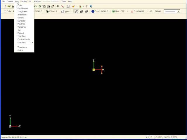 SURFCAM Tutorial - Main Screen: Main Menu Overview