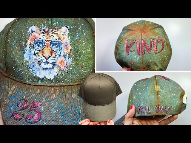 HOW TO ADD AND IRON a TEXTILE TRANSFER on a CAP at HOME - IT LOOKS PERFECT!