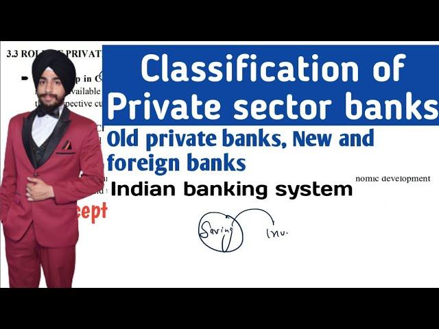 Private sector banking in indian banking system bcom | Classification of Private sector banks | Bcom