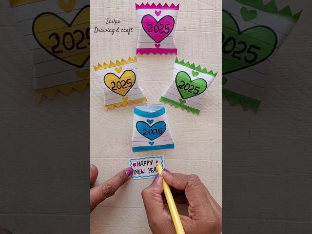 Happy New Year gift 2025 / Chocolate gift  / paper candy #shorts #ytshorts #newyear #art #trending