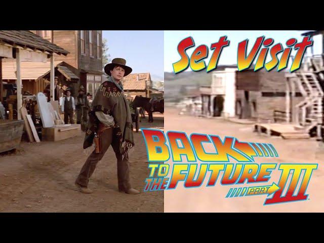 THEN & NOW — Back to the Future 3 Set Visit — Hill Valley 1885 — Michael J. Fox & Christopher Lloyd