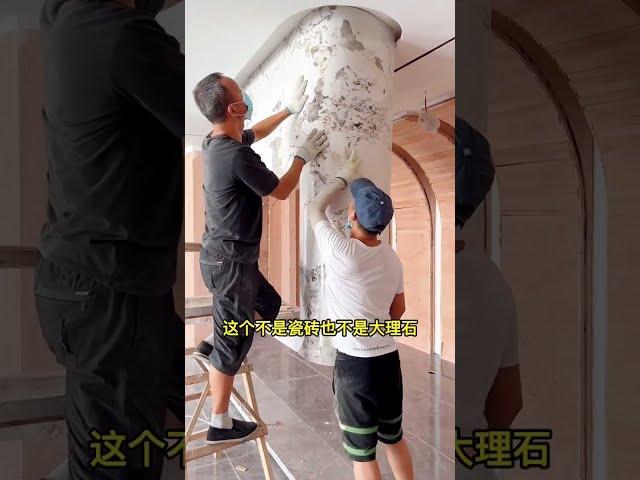 設計師和裝飾公司都喜歡用的木飾面，可以毛坯上墻，縮短工期 木飾面 裝修 裝飾公司#新材料 #格栅 #木飾面裝修效果 #木工 #裝修 #裝飾 #無縫板 #裝修知識 #裝修日記 #裝修設計 #裝修工程