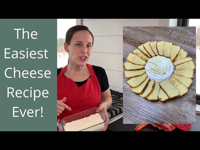 How to Make FARMER'S CHEESE ~ The EASIEST CHEESE recipe ever! #makingcheese