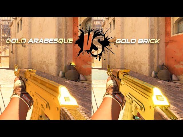 CS2 AK-47 Gold Brick VS Gold Arabesque - Comparison [4K60FPS]