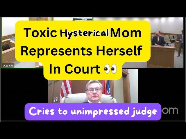 Toxic Hysterical Mom Represents Herself In Contempt Of Court Divorce Trial #familycourtplaylist