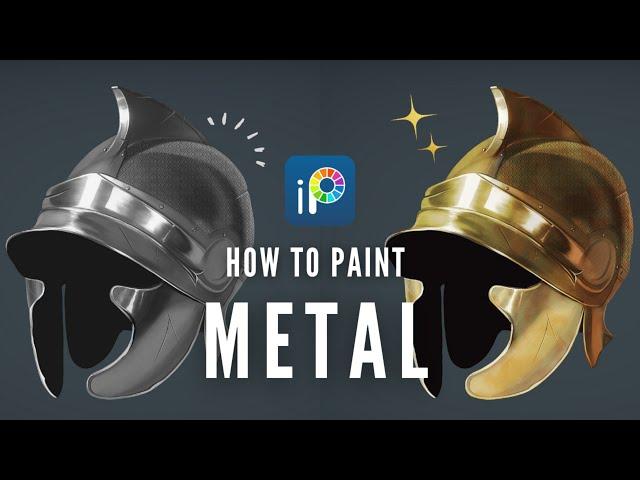 How to Paint METAL Digitally | Shiny Metal Armour | IbisPaint X Tutorial + Process