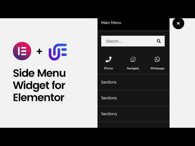 Side Menu Widget for Elementor