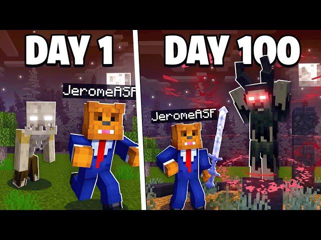 I Survived 100 Days in DARK Minecraft