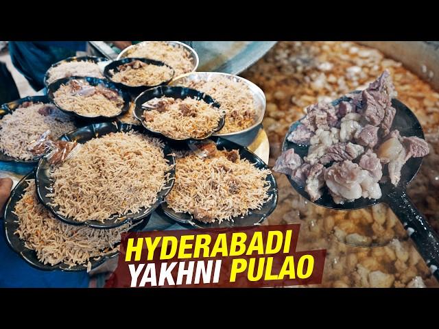 Hyderabadi Yakhni Pulao Making & Spicy Tawa Kaleji | The Ultimate Street Food