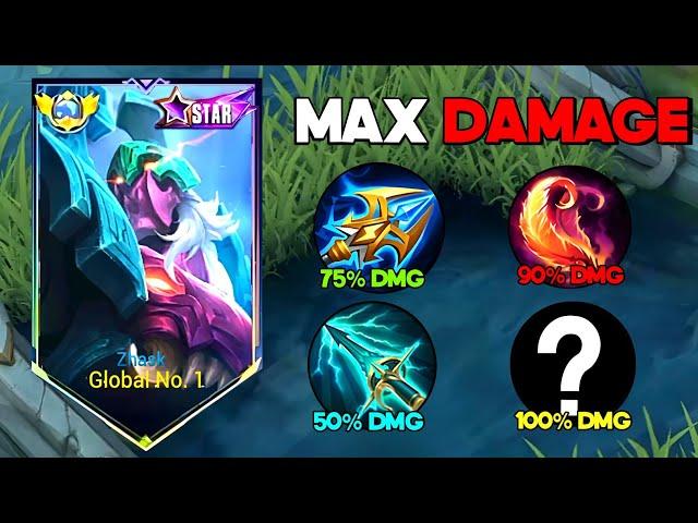 DEATH'S SHADOW ZHASK NEW MAX DAMAGE EMBLEM AND BUILD2024!! ZHASK BEST 1 HIT BUILD 2024