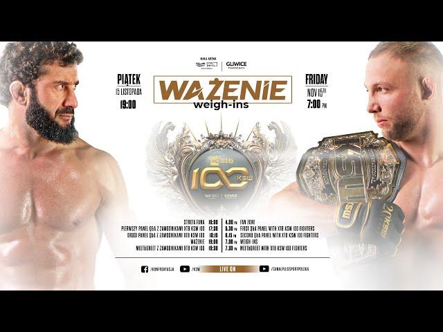 Ważenie przed XTB KSW 100 oraz dwa panele Q&A | XTB KSW 100 Weigh-Ins