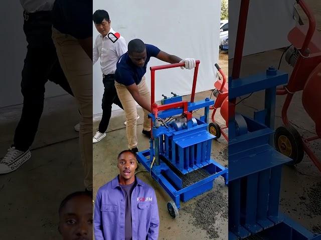Efficient brick making machine for road paving #fcnfm #youtubeshorts #brick
