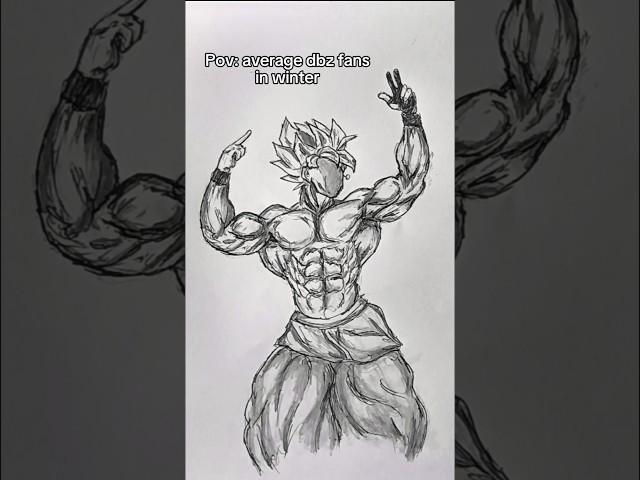 Average dbz fans  || WINTER ARC || #drawing #anime #goku #dbz #winterarc