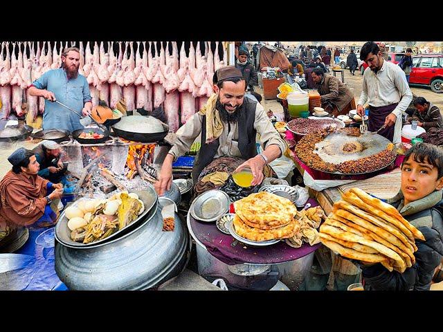 Cheapest Breakfast Street Food in Afghanistan | LIVER FRY RECIPE | SHINWARI KARAHI | KABULI PULAO