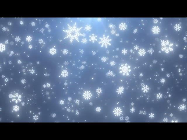 Falling Snowflake and White Snow Particle Winter Christmas Holiday Motion Background Relaxing music