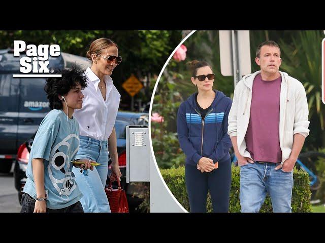 Jennifer Lopez goes shopping with Emme, Ben Affleck spends the day with ex Jennifer Garner