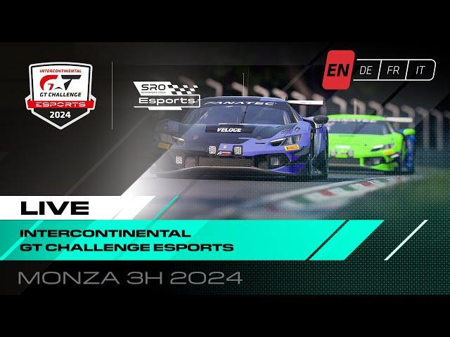 LIVE | Esports - Monza 3 hours | Intercontinental GT Challenge Esports 2024