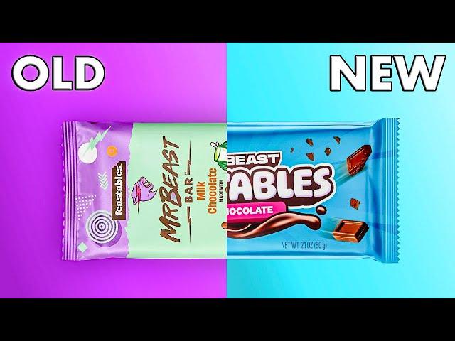 Old vs. New MrBeast Feastables Bars