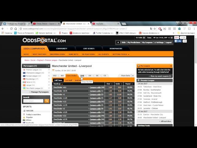 Сайт Oddsportal, как пользоваться?