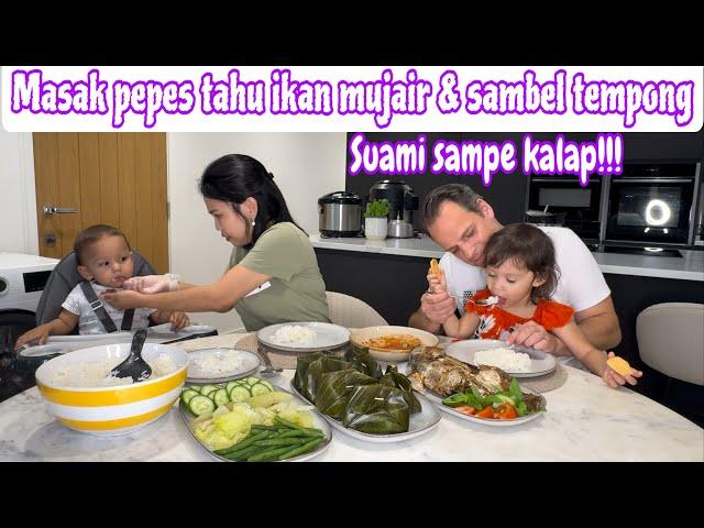 MASAK PEPES TAHU IKAN MUJAIR & SAMBEL TEMPONG || SUAMI SAMPE KALAP MAKAN