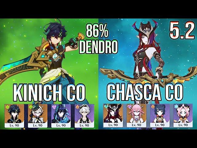 Kinich C0 86% Dendro & Chasca C0 Chain Breaker R5 Spiral Abyss Floor 12 Genshin Impact