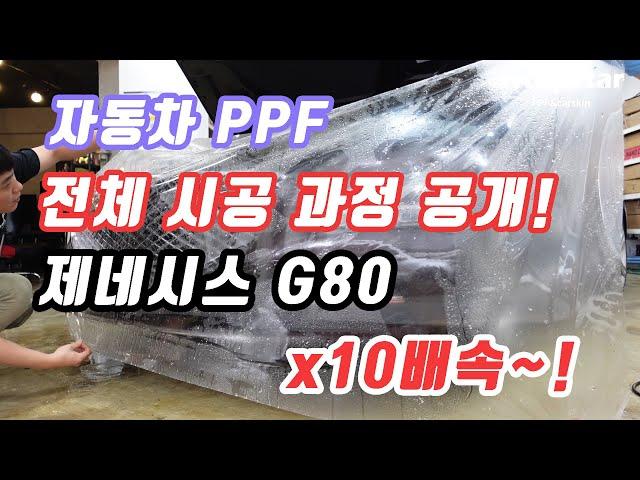 자동차 PPF 시공과정 모두! 보여드립니다. 현대 제네시스 G80 PPF 전체시공 영상 10배속