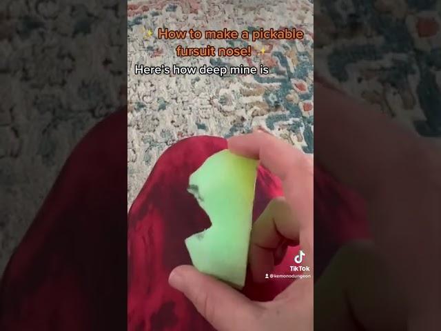 How to Make a pickable fursuit nose | how to create a fursuit nose | furry fursuit nose making tips
