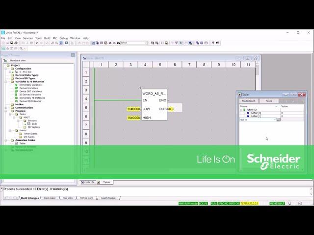 Converting Memory Words (%MW) to Floating Point in Unity Pro | Schneider Electric Support