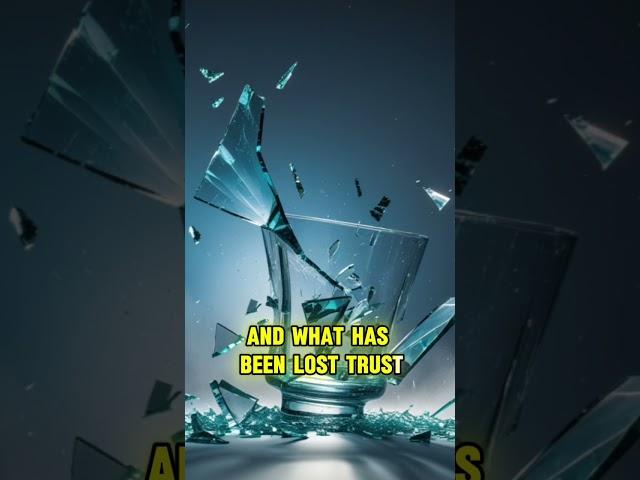 Trust is Like A Glass. Once Chattered, Never the Same.
