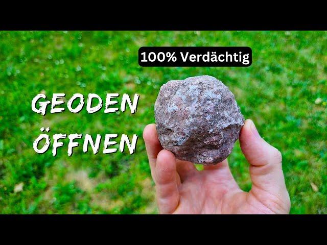 Haben wir Glück? Die große Geoden-Schneide-Aktion