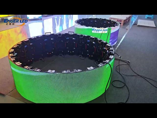 LED Board Rental丨EA500H7 Indoor Curved Rental LED Display Purchased by Guinea Customers