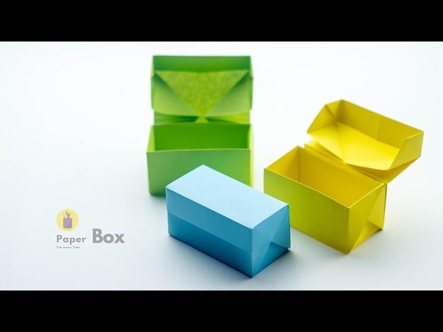 DIY Rectangular Box | Paper BOX with LID and No Glue | Easy Origami Paper Craft | DIY